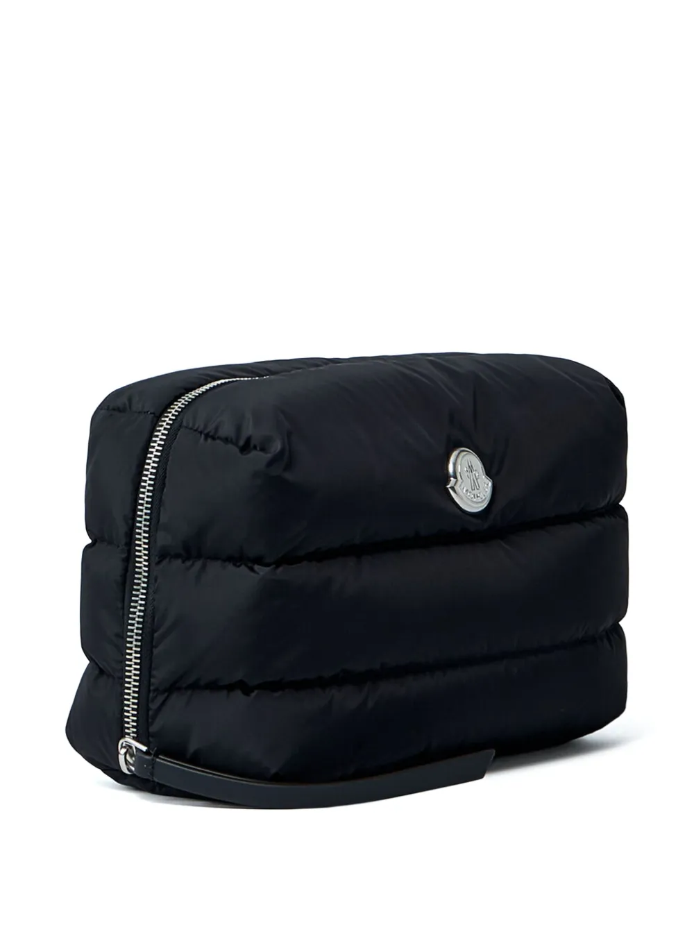 Moncler Caradoc quilted logo-plaque beauty pouch Zwart