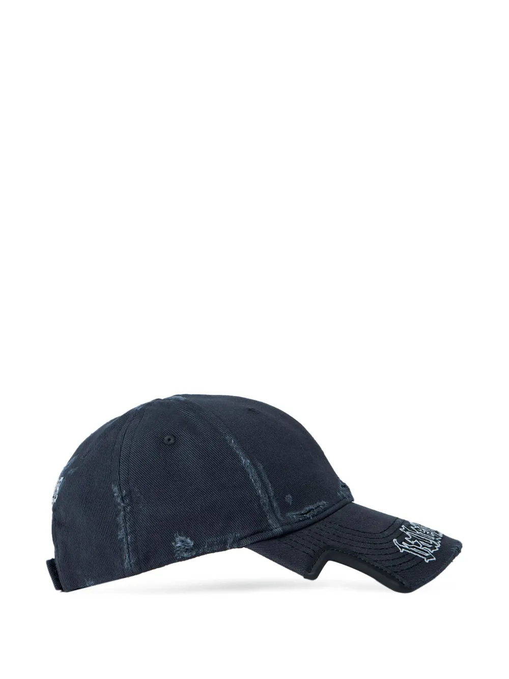 Balenciaga Honkbalpet met franje en logopatroon Zwart