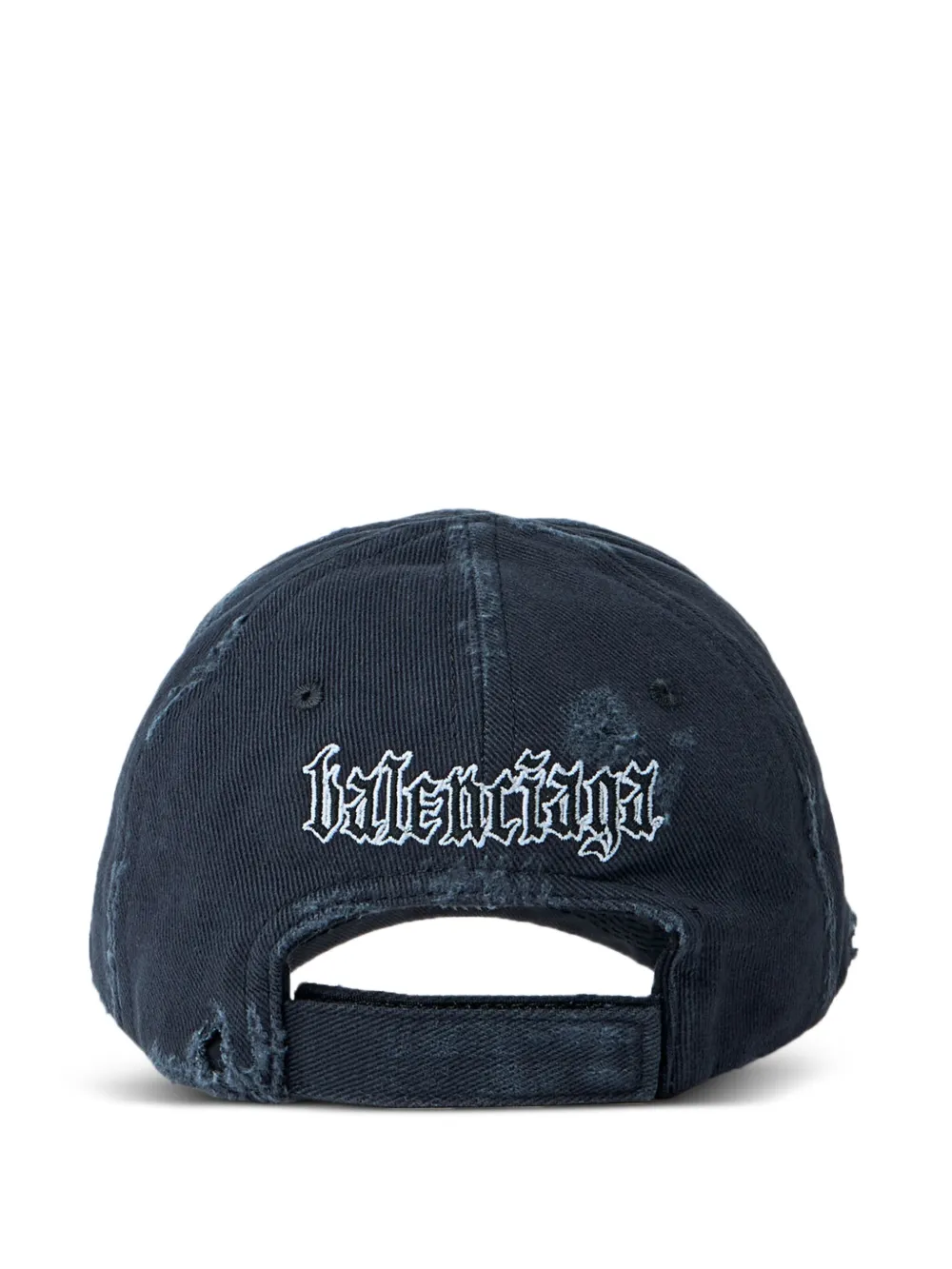 Balenciaga Honkbalpet met franje en logopatroon Zwart