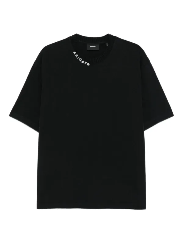 Axel Arigato logo-embellished T-shirt Black FARFETCH GE