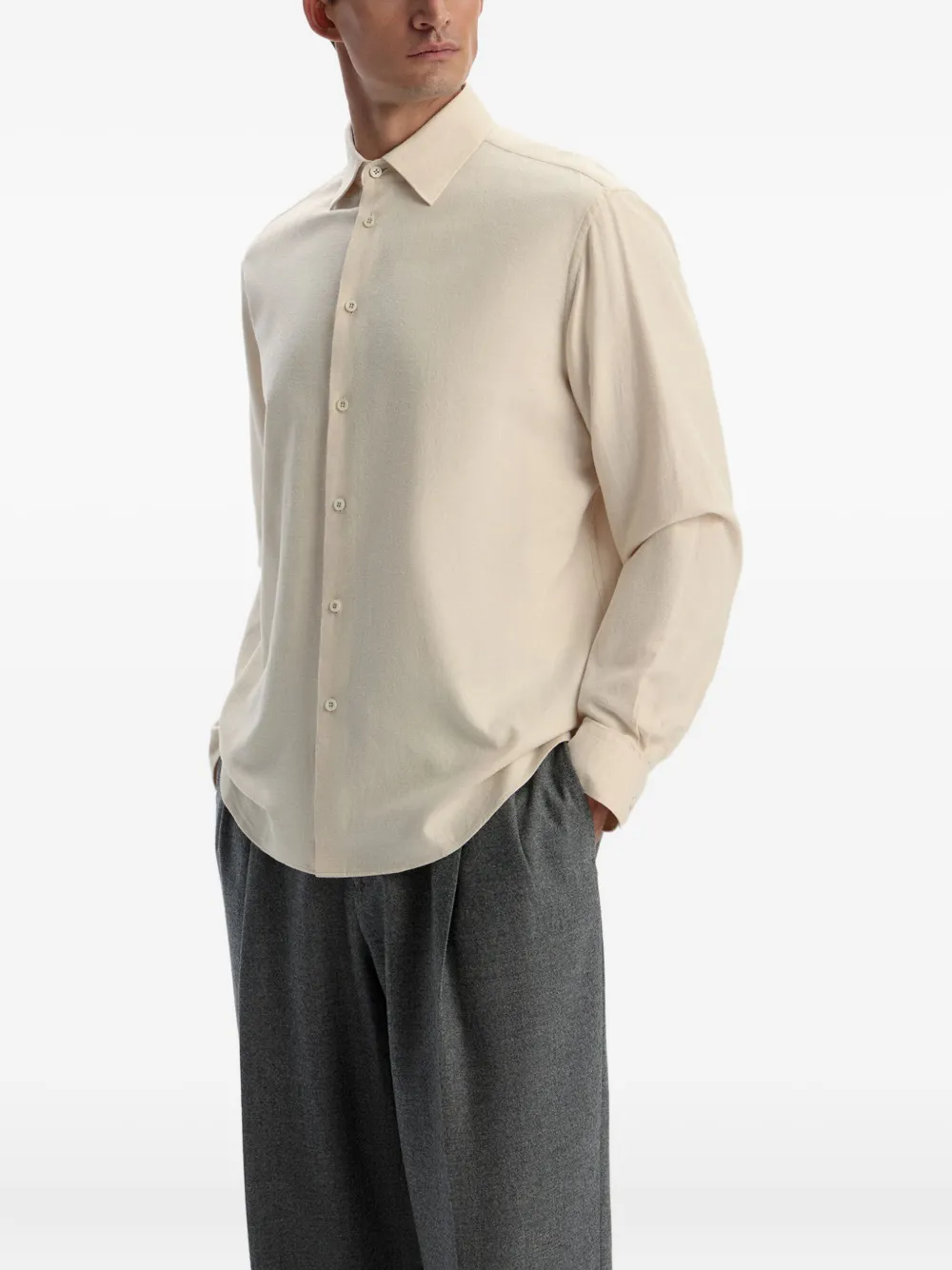 12 STOREEZ Overhemd met lange mouwen Beige