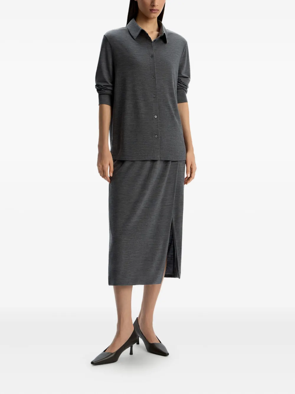 12 STOREEZ Button-down blouse - Grijs