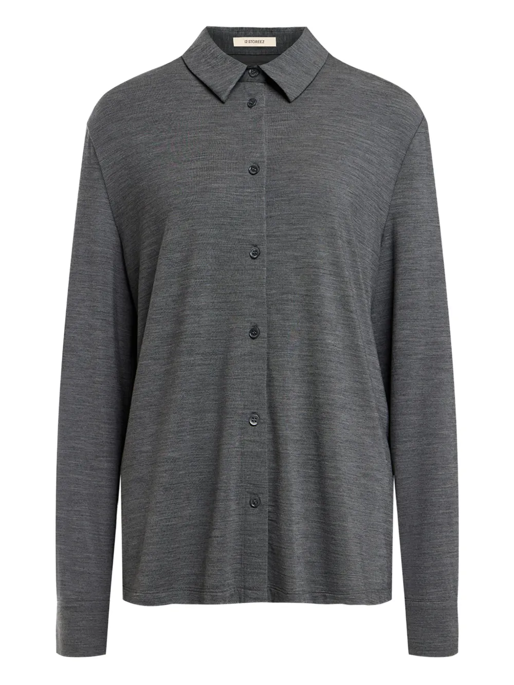 12 STOREEZ Button-down blouse Grijs