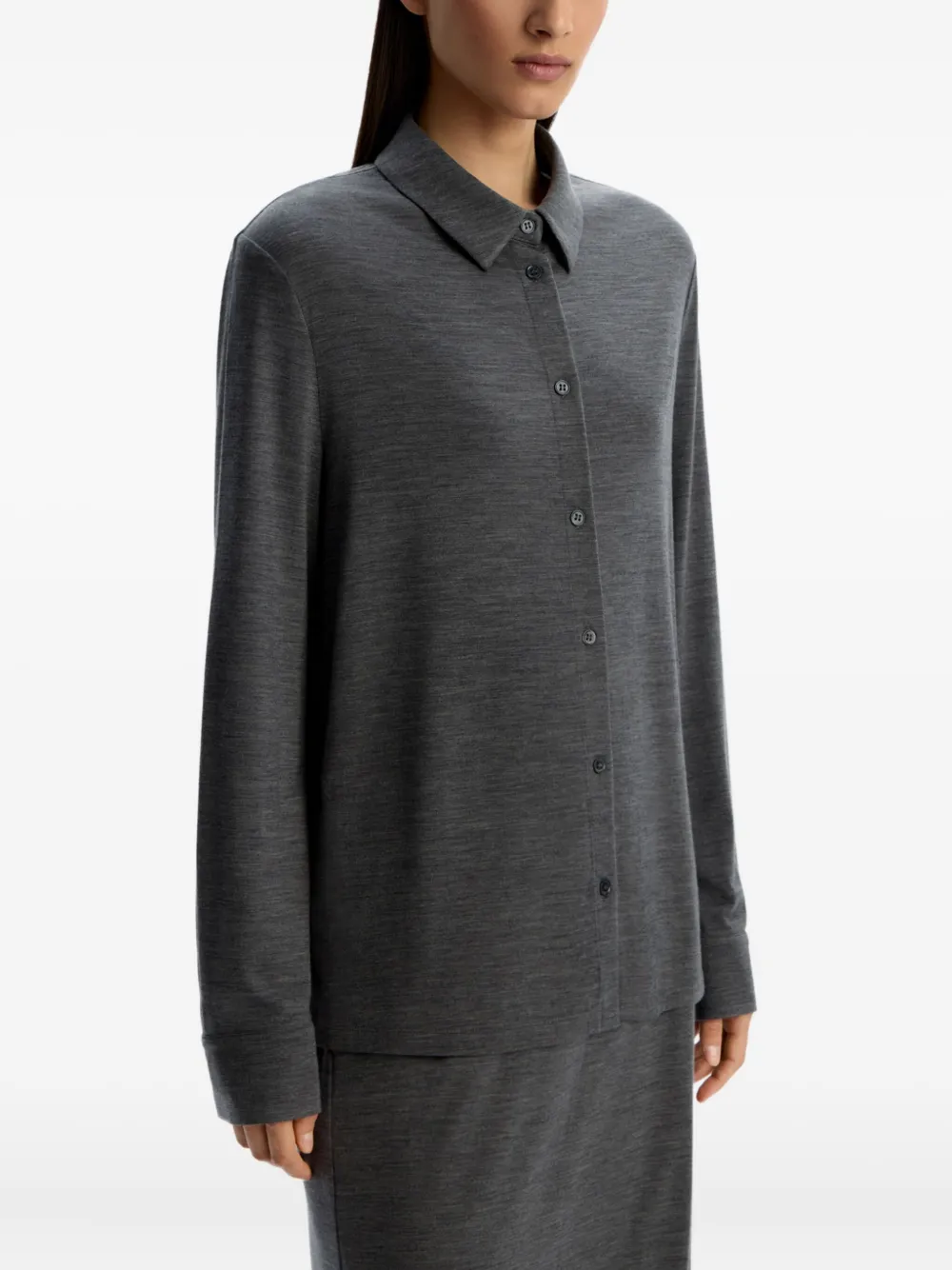 12 STOREEZ Button-down blouse Grijs