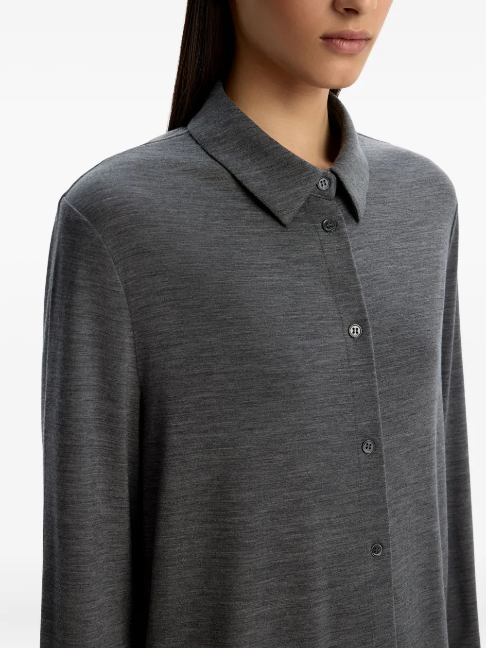 12 STOREEZ Button-down blouse Grijs