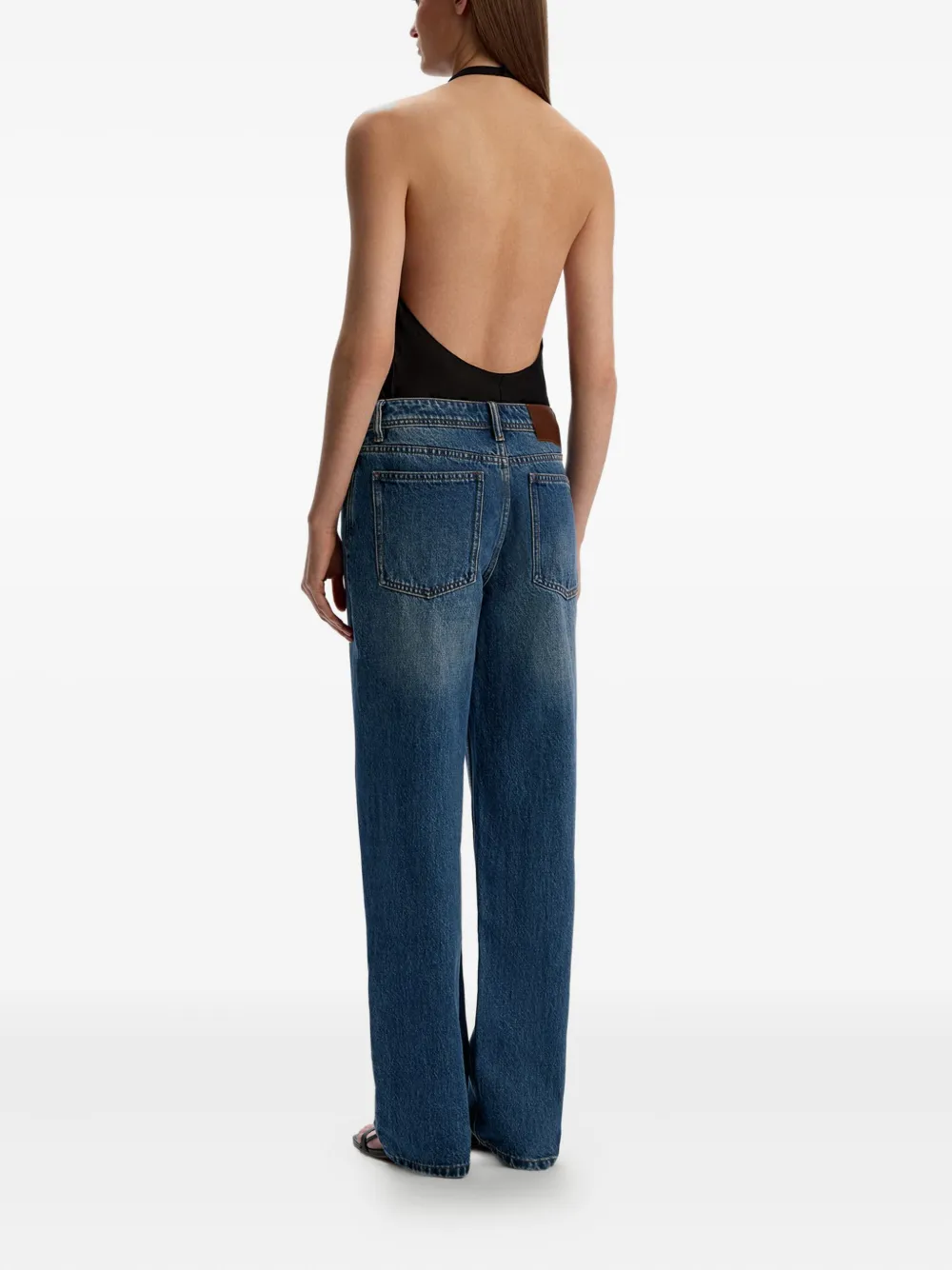12 STOREEZ Jeans met logopatch Blauw