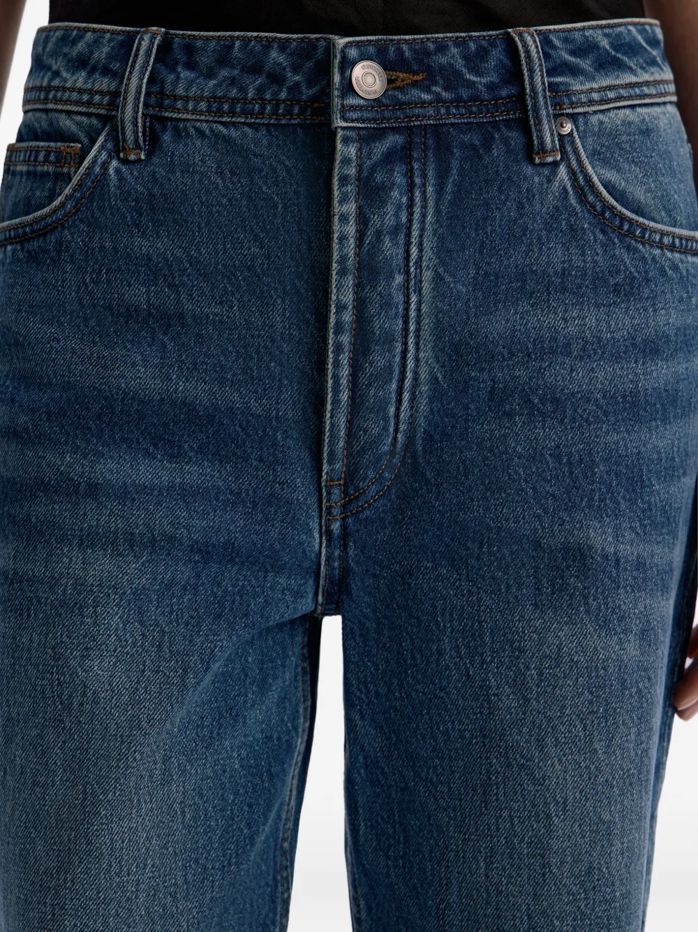 12 STOREEZ Jeans met logopatch Blauw