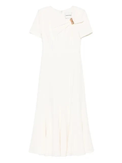 Roland Mouret pleated knot-detail midi dress
