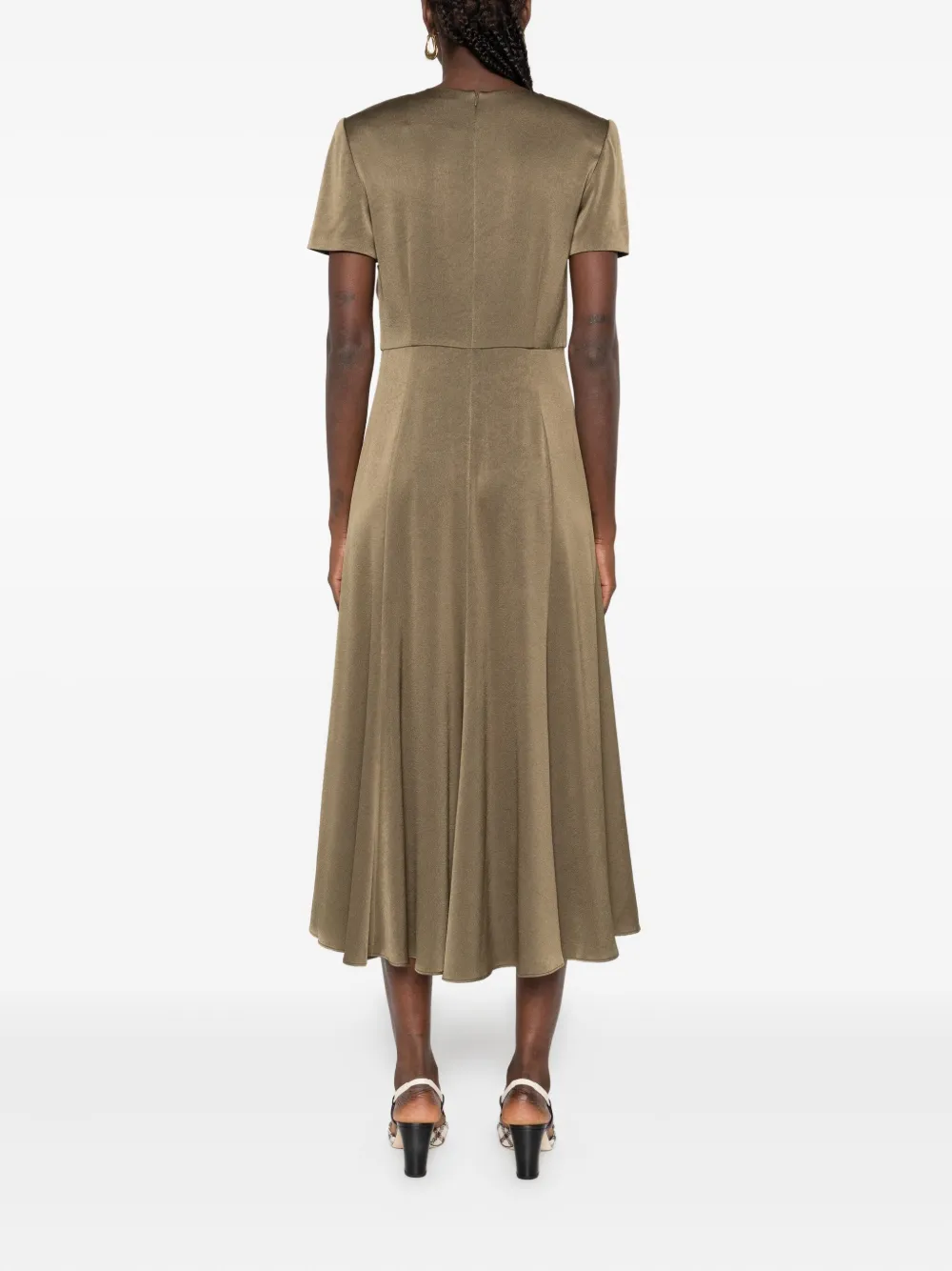 Roland Mouret Midi-jurk met geknoopt detail Groen