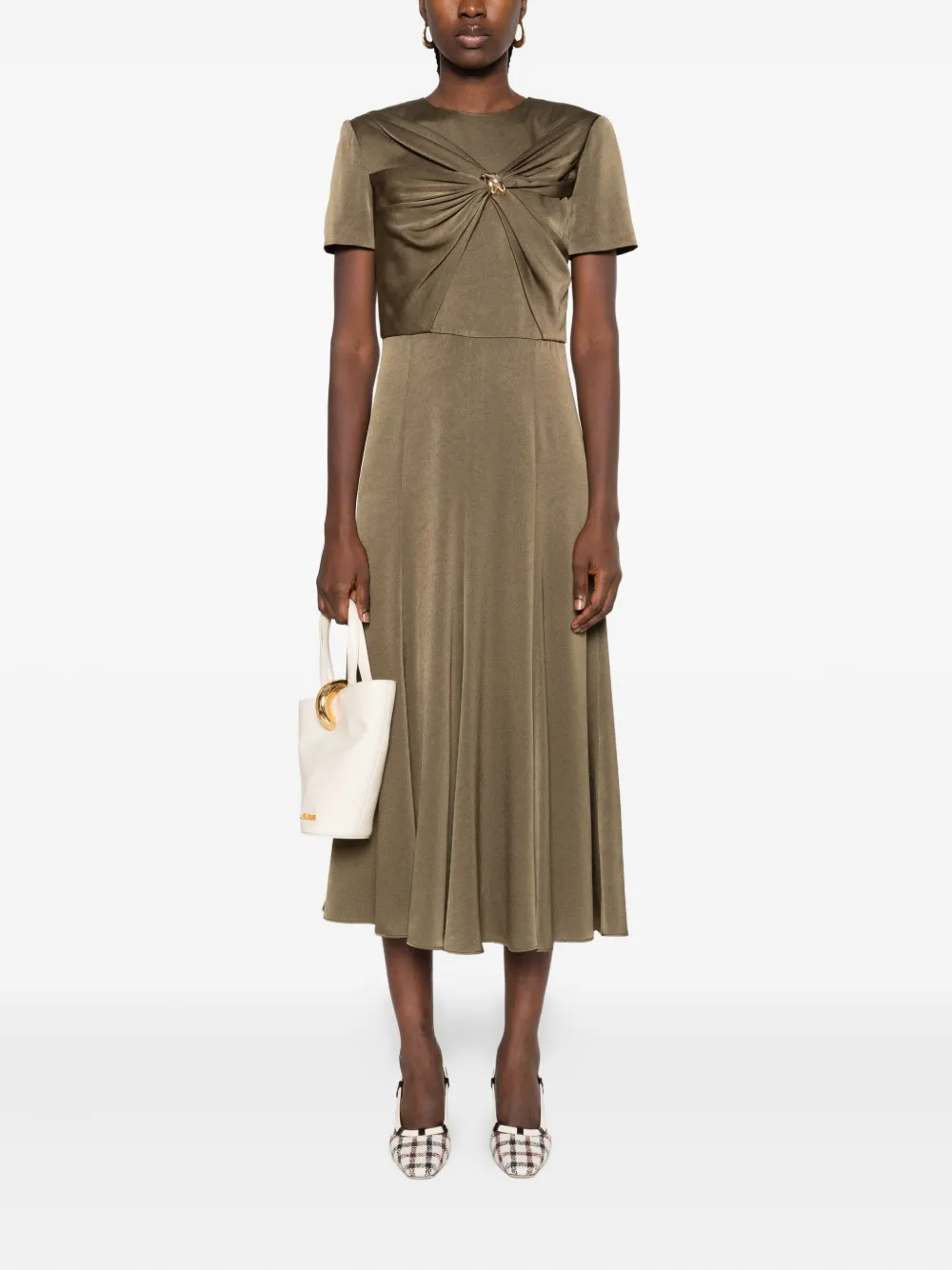 Roland Mouret Midi-jurk met geknoopt detail - Groen