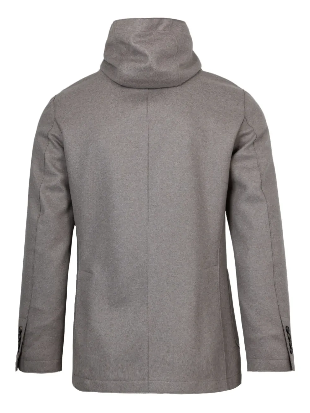 Eleventy Blazer met capuchon en drie knopen Bruin