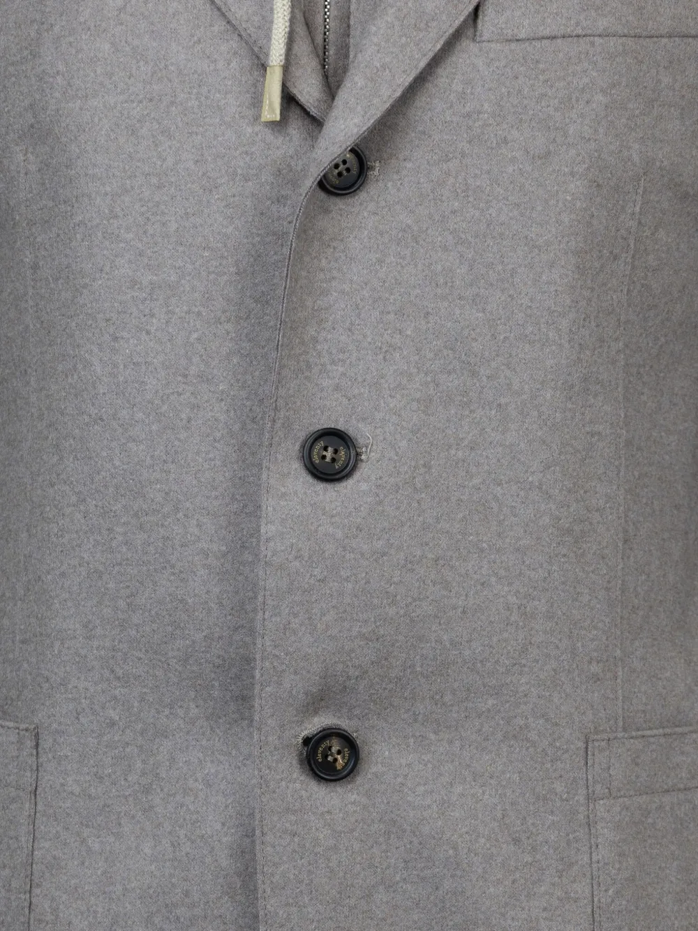 Eleventy Blazer met capuchon en drie knopen Bruin