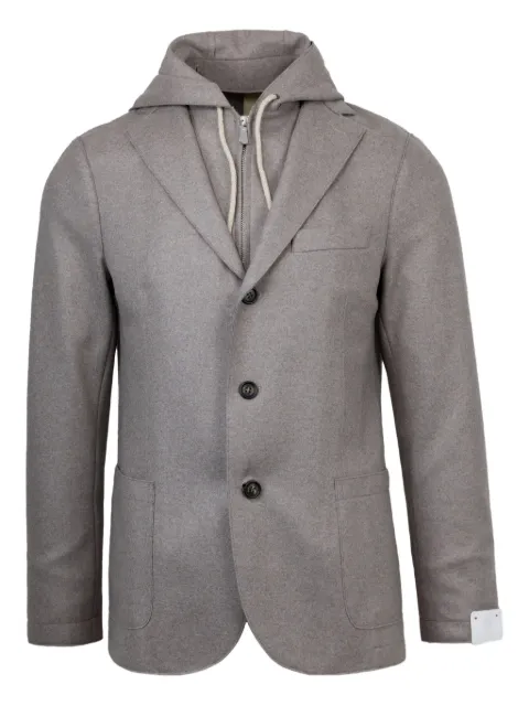 Eleventy hooded three-button blazer