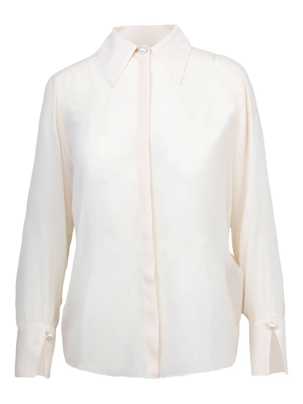 LIU JO Blouse verfraaid met parel Beige