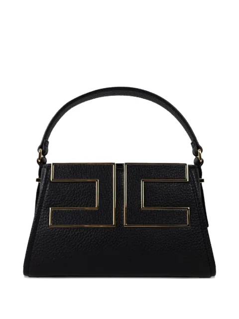 Elisabetta Franchi 로고 장식 레더 토트 백
