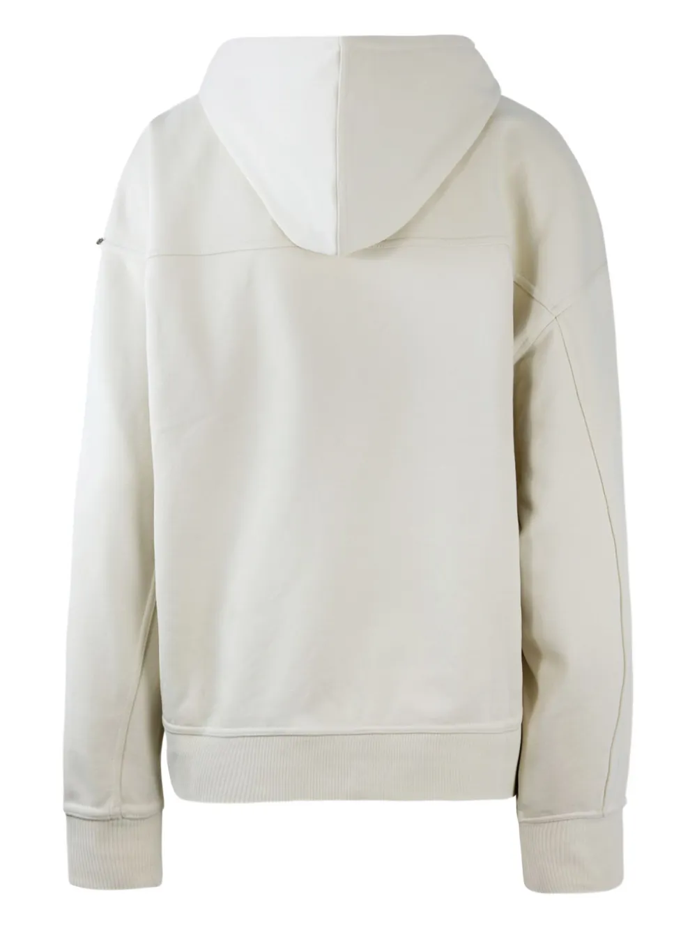 Sportmax logo-plaque hoodie Beige