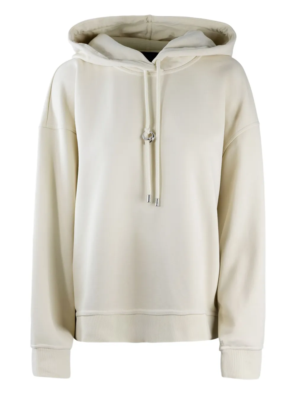 Sportmax logo-plaque hoodie Beige