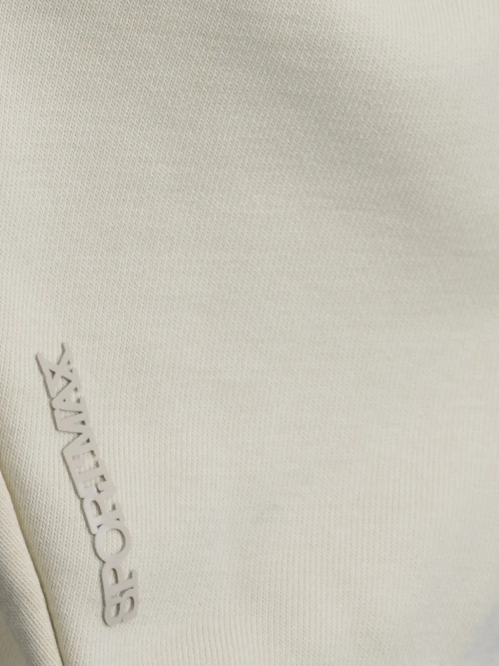Sportmax logo-plaque hoodie Beige