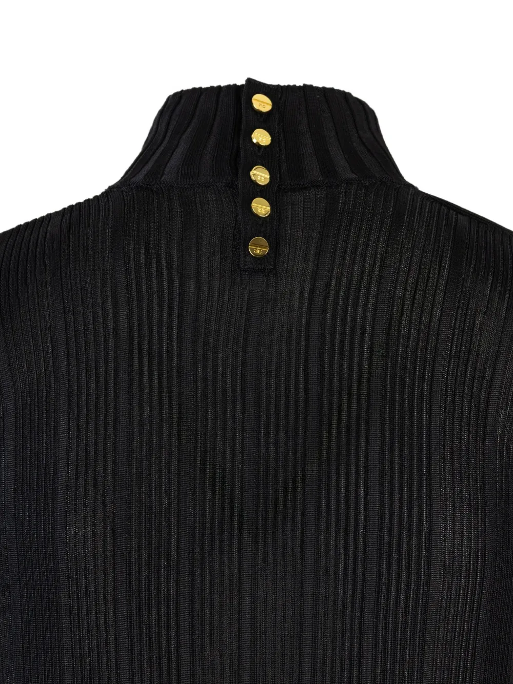 Elisabetta Franchi Geribbelde coltrui Zwart