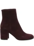 Gianvito Rossi 70mm block-heel zip boots - Red
