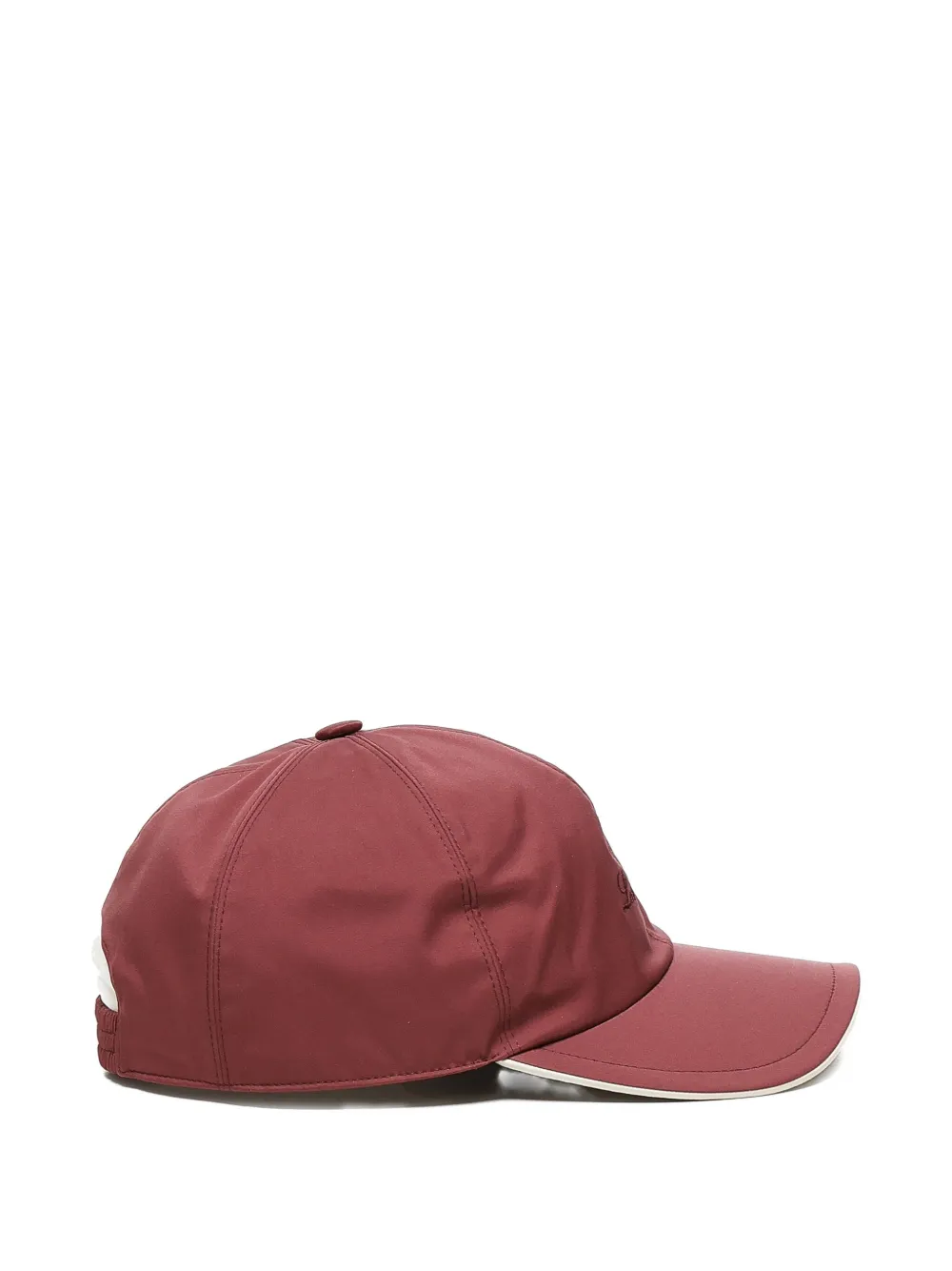 Loro Piana Honkbalpet met geborduurd logo Rood