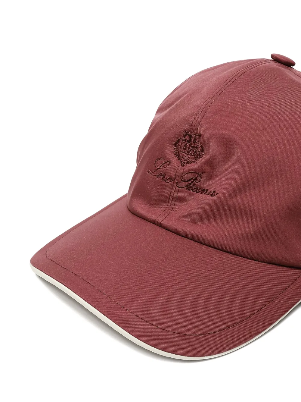 Loro Piana Honkbalpet met geborduurd logo Rood