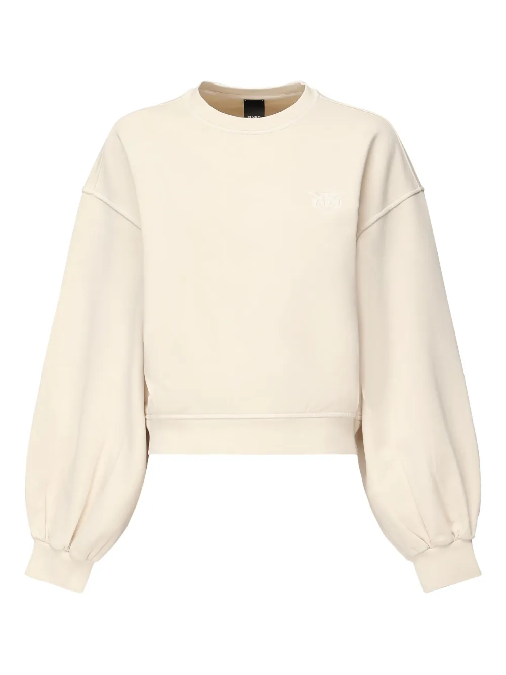 embroidered balloon-sleeve sweater