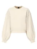 PINKO embroidered balloon-sleeve sweater - Neutrals