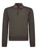 Loro Piana long-sleeve textured polo shirt - Brown