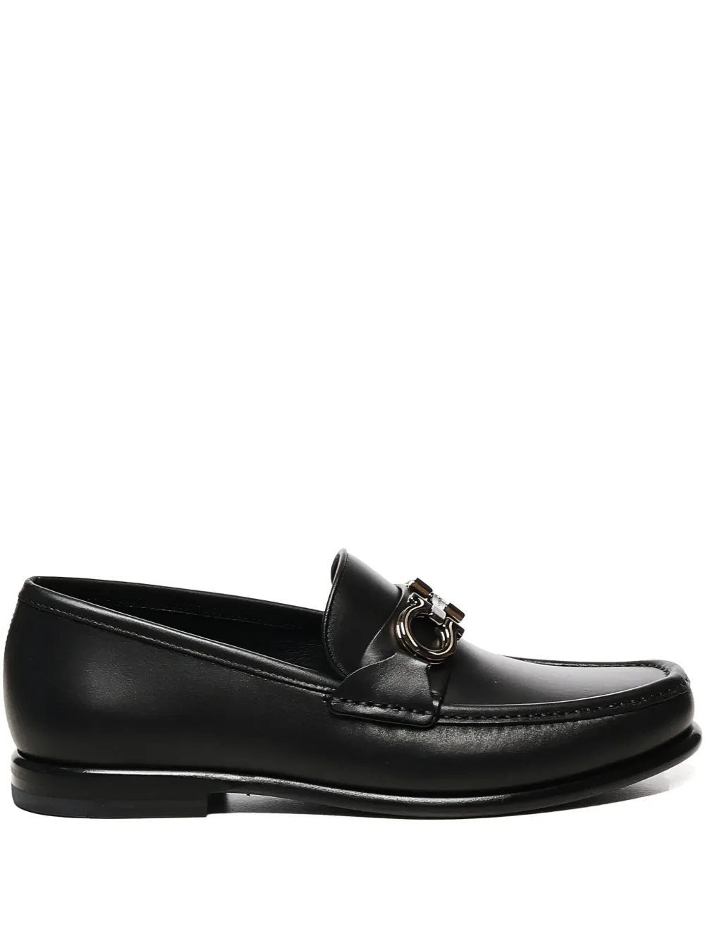 Ferragamo Gancini-detail loafers Black