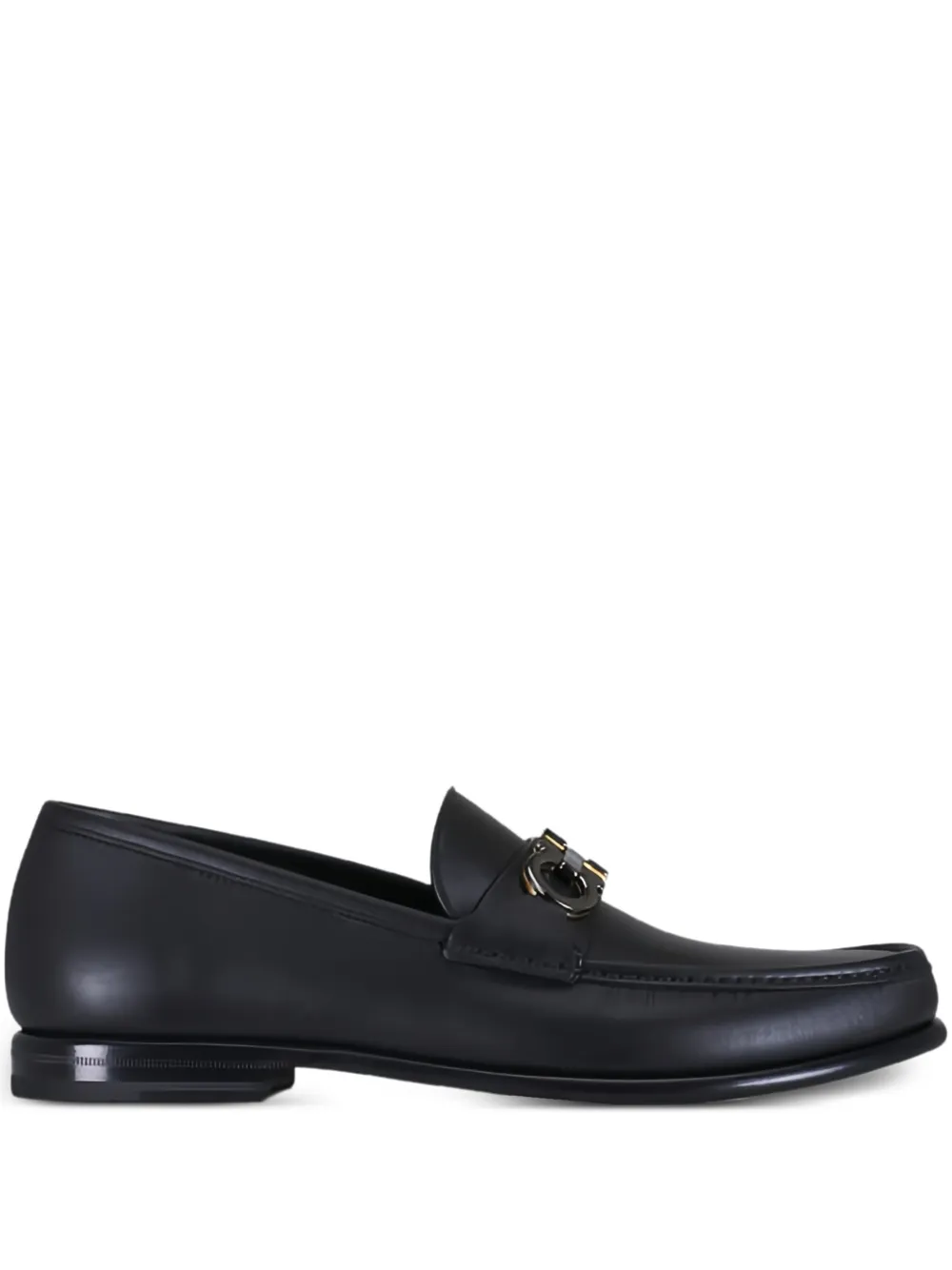 Ferragamo Loafers met gancini-detail Zwart