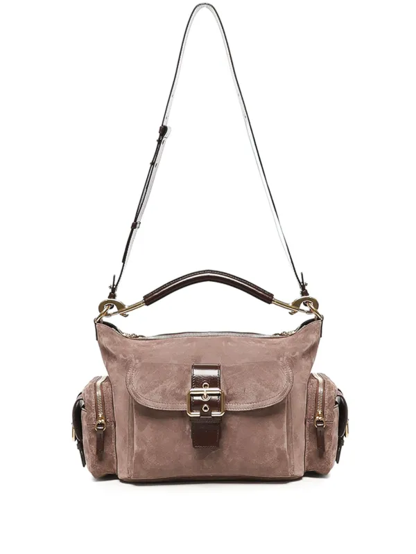 Chloé Suede Buckle Cross-body Bag in Neutrals
