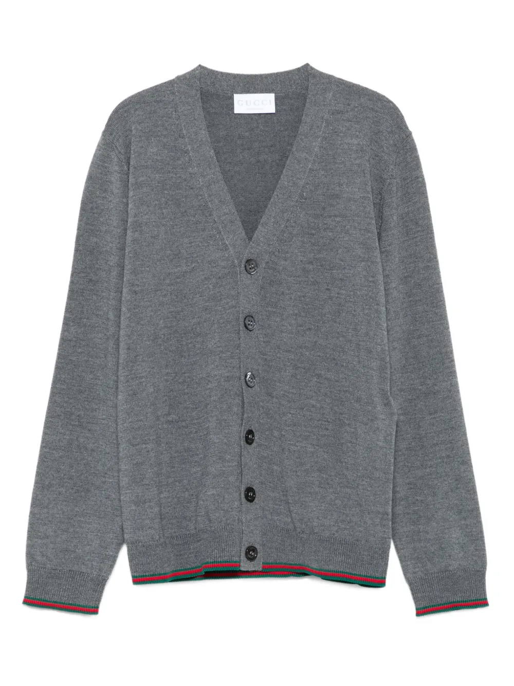 Gucci Kids Vest met geribbelde afwerking en knopen Grijs