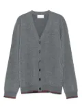 Gucci Kids buttoned ribbed-trim cardigan - Grey