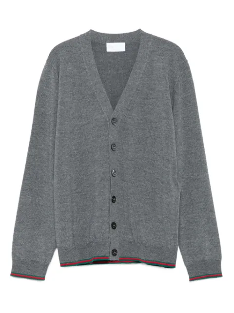 Gucci Kids buttoned ribbed-trim cardigan