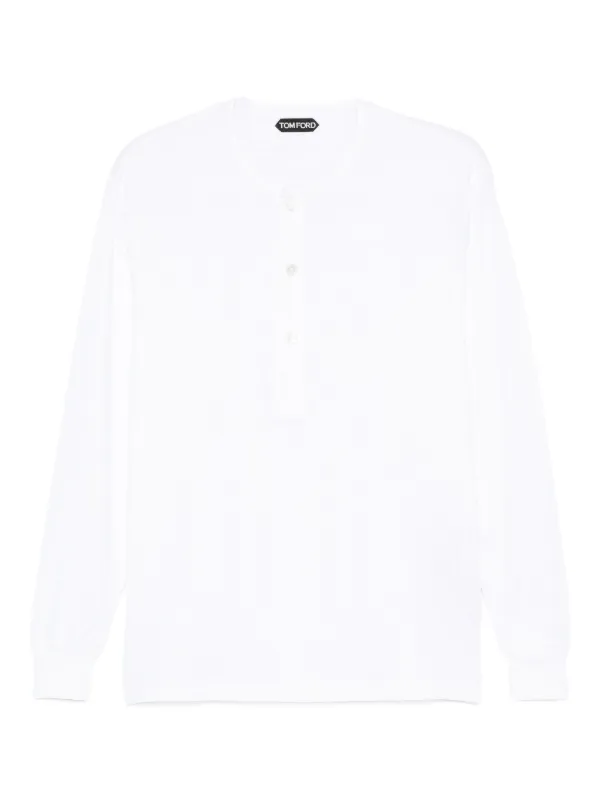 TOM FORD ヘンリーネック Tシャツ | ホワイト | FARFETCH JP
