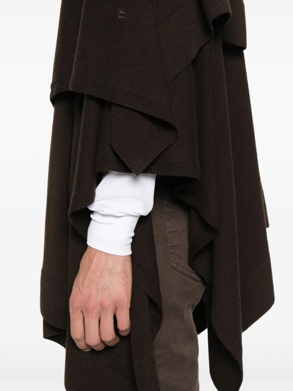 TOM FORD V-neck cashmere poncho Bruin