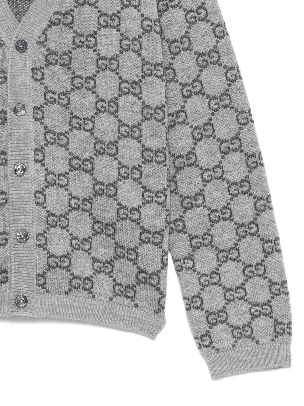 Gucci Kids GG-pattern cardigan Grijs