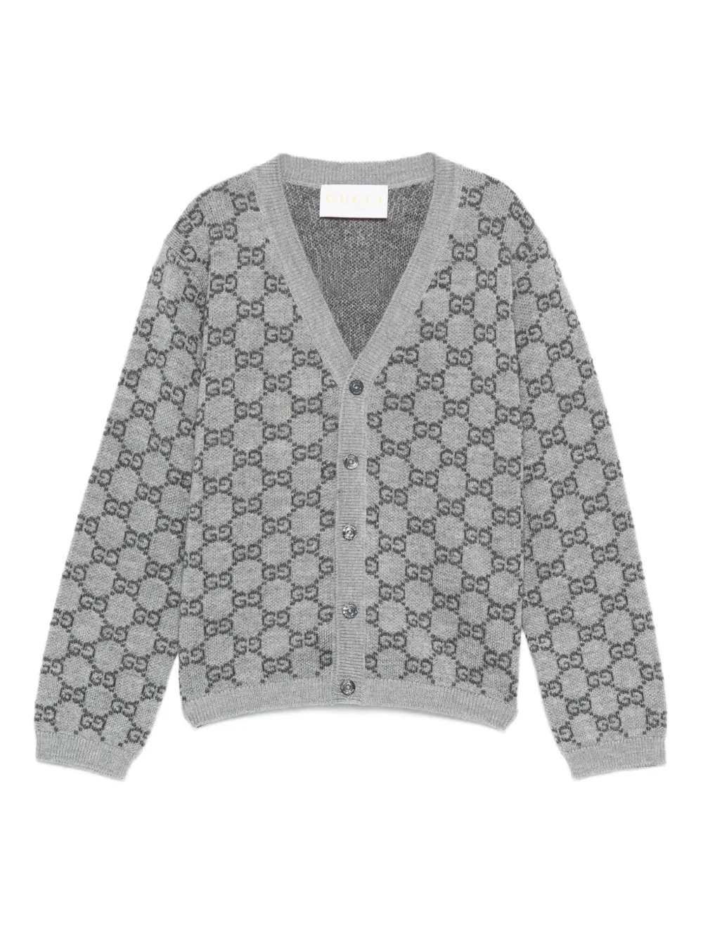 Gucci Kids GG-pattern cardigan Grijs