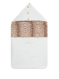 Roberto Cavalli Junior leopard-print hooded sleeping bag - White