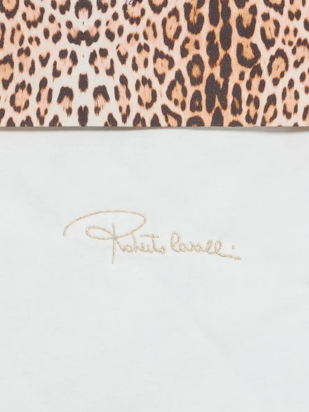 Roberto Cavalli Junior Slaapzak met capuchon en luipaardprint Wit