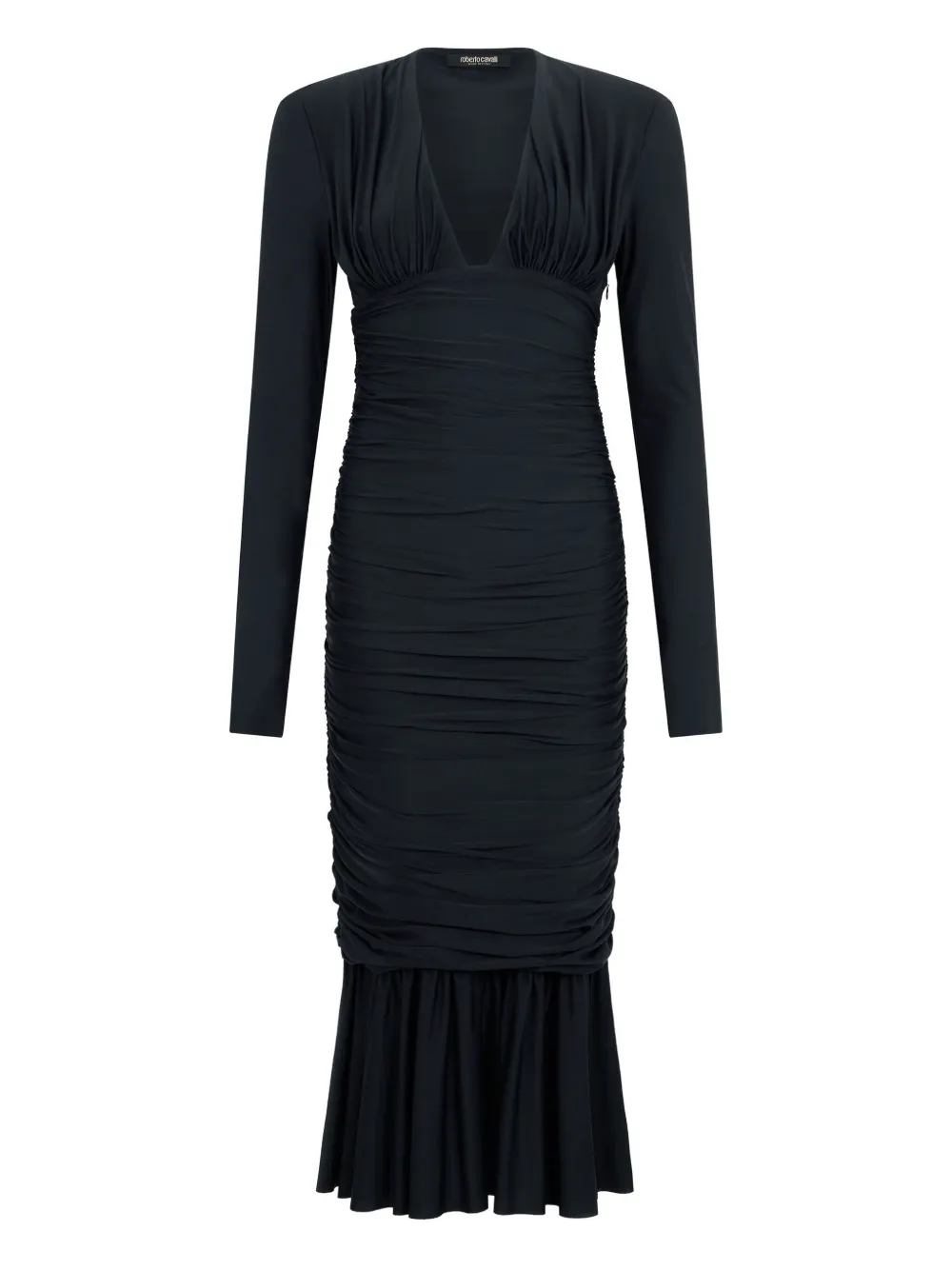 ruched-detail midi dress