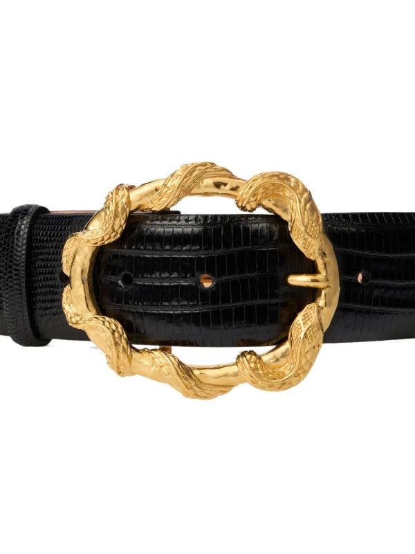 Roberto Cavalli snake-buckle Belt | Black | FARFETCH