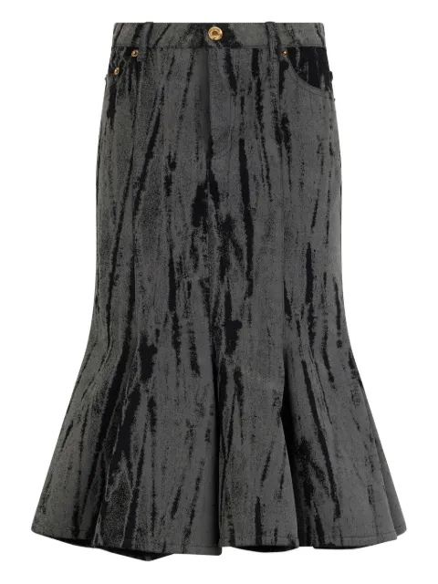 Roberto Cavalli striated-effect midi skirt