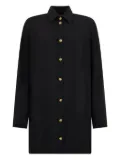 Roberto Cavalli gold-button shirt dress - Black