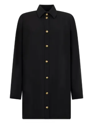 Chemisier Roberto Cavalli Pour Femme - Taille 42, Gris/métallique, Manches Ballon, Neuf En Très Bon état Occasion