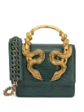 Roberto Cavalli snake-embellished tote bag - Green
