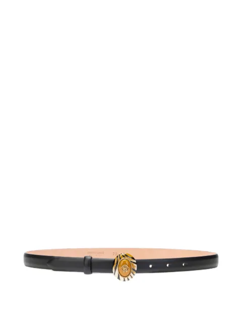 Roberto Cavalli striped-embellished leather belt