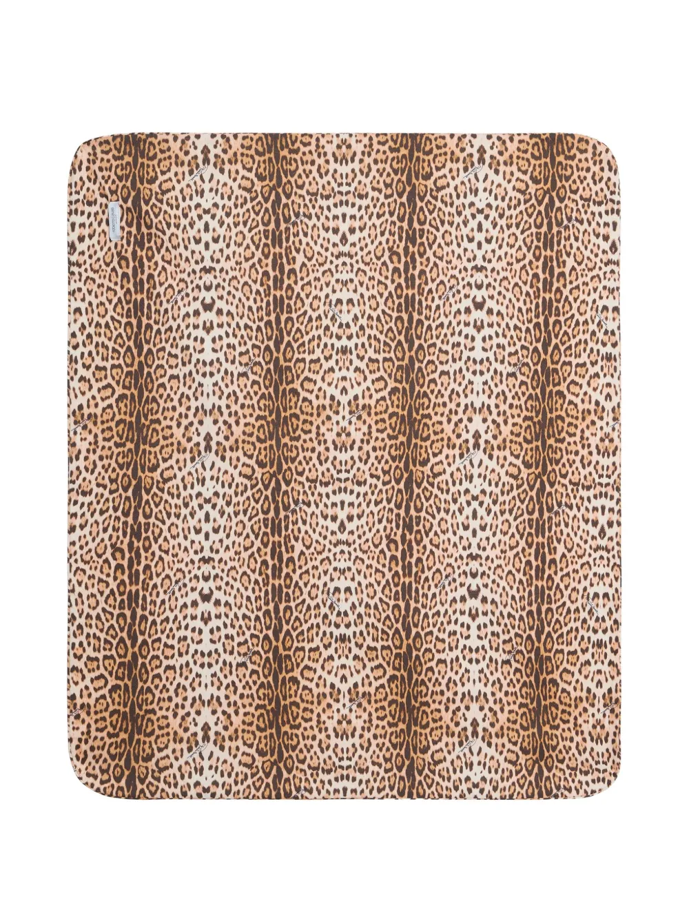 Roberto Cavalli Junior Deken met jaguarprint en borduurwerk Wit