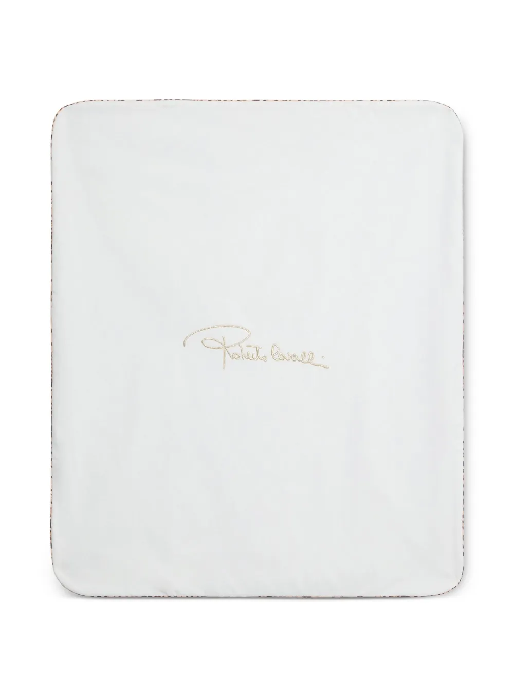 Roberto Cavalli Junior Deken met jaguarprint en borduurwerk Wit